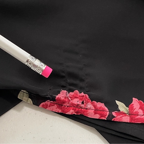 NWT Tommy Hilfiger Floral Chiffon Boho Maxi Dress 3/4 Sheer Flutter Sleeve Sz 12 - Picture 8 of 9